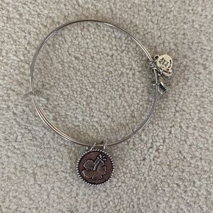 Hibiscus Alex and Ani silver bracelet